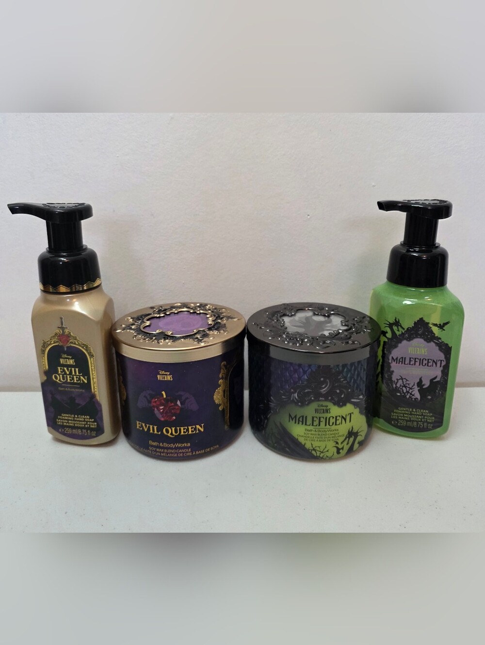 Disney Villains Bath & Body Works Evil Queen & Maleficent Candles/Soap Combo Set - Picture 2 of 5